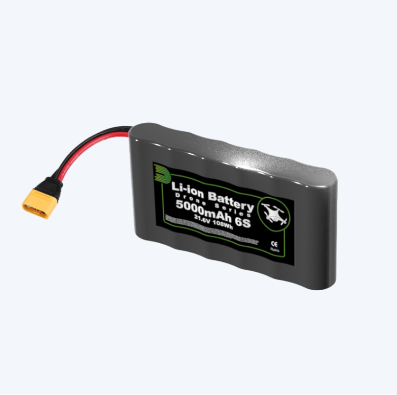 Li-Ion Drone Battery 5000mAh 21.6V 25A (6S1P-50S)